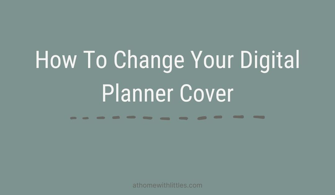 How to change your digital planner cover image